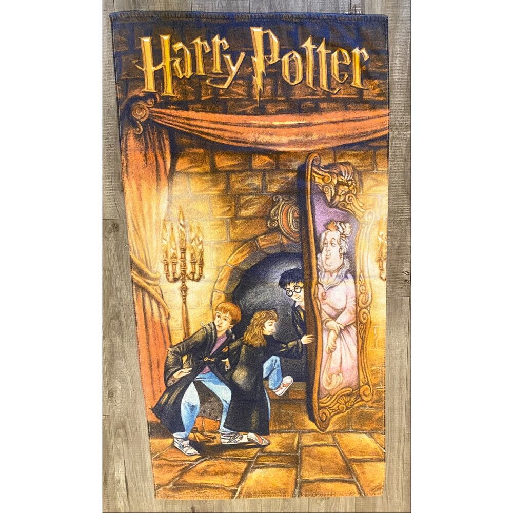 Vintage 2000 Harry Potter Mirror of Erised Bath Beach Towel Warner Bros 28x54